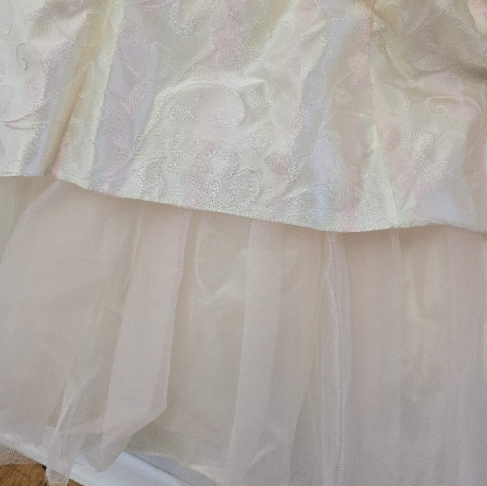 Vintage Zum Zum Pink Stripes Tulle Mermaid Dress sz 9 *needs Cleaned* - Picture 7 of 16